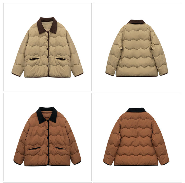 Lapel Dongdaemun light down cotton-padded jacket for women, short chanel-style cotton-padded jacket, casual coat for winter pic 41