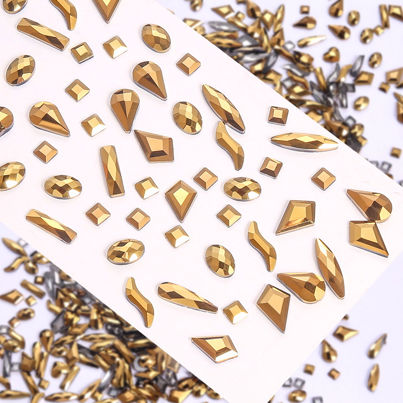 美甲饰品批发斤装美甲钻混装异形钻极光钻魅影紫指甲钻异形平底钻详情24