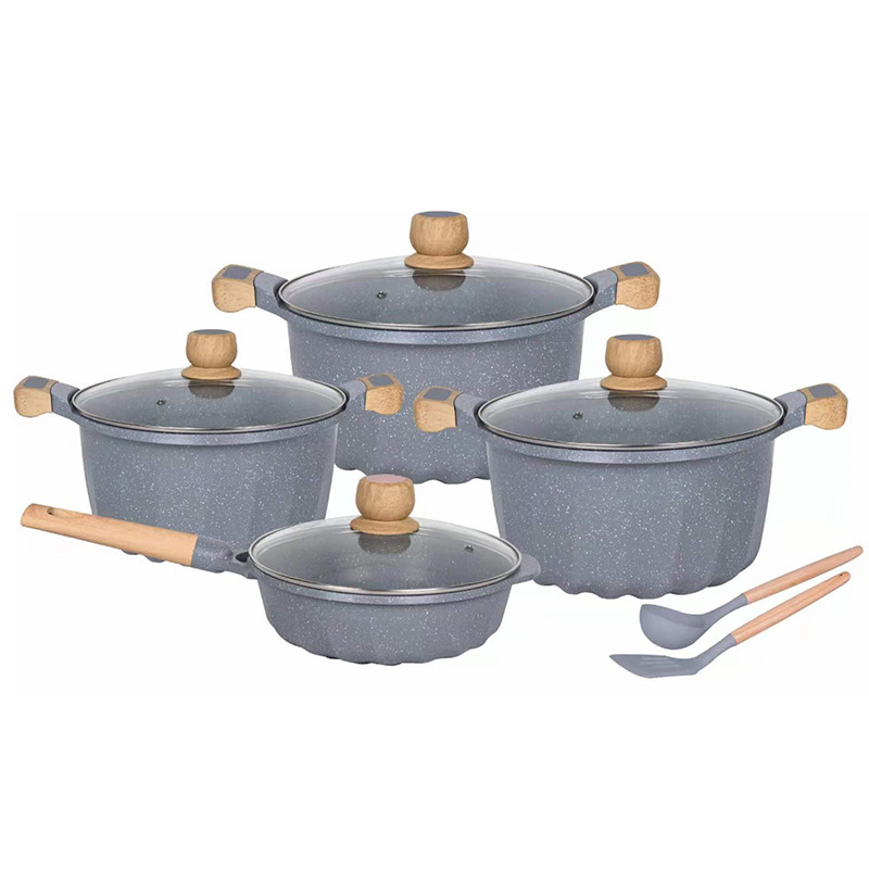 New soup pot deep-frying non-stick ten-piece set pic 1