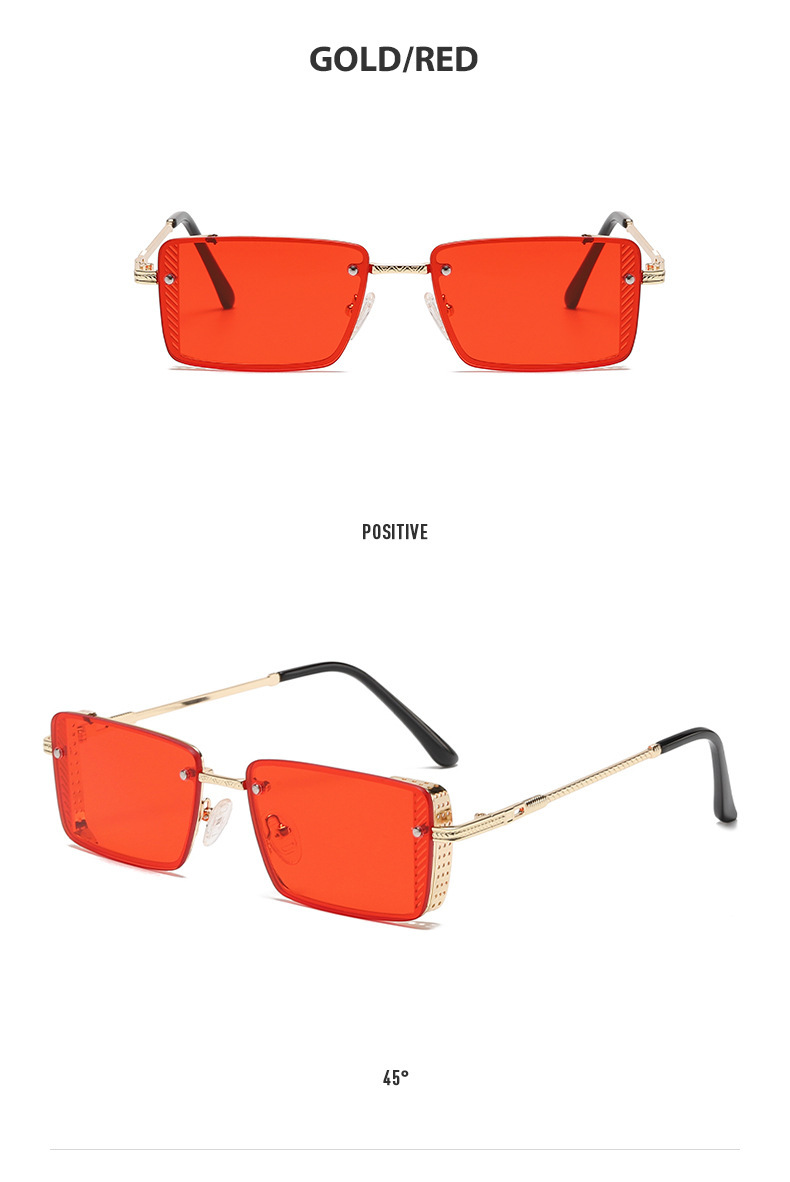 新款摩登太阳镜男女个性小方框跨境韩版海洋片眼镜街拍嘻哈墨镜详情13