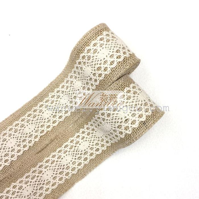 Lace edge, linen roll, cotton embroidered edge flower packaging material pic 2