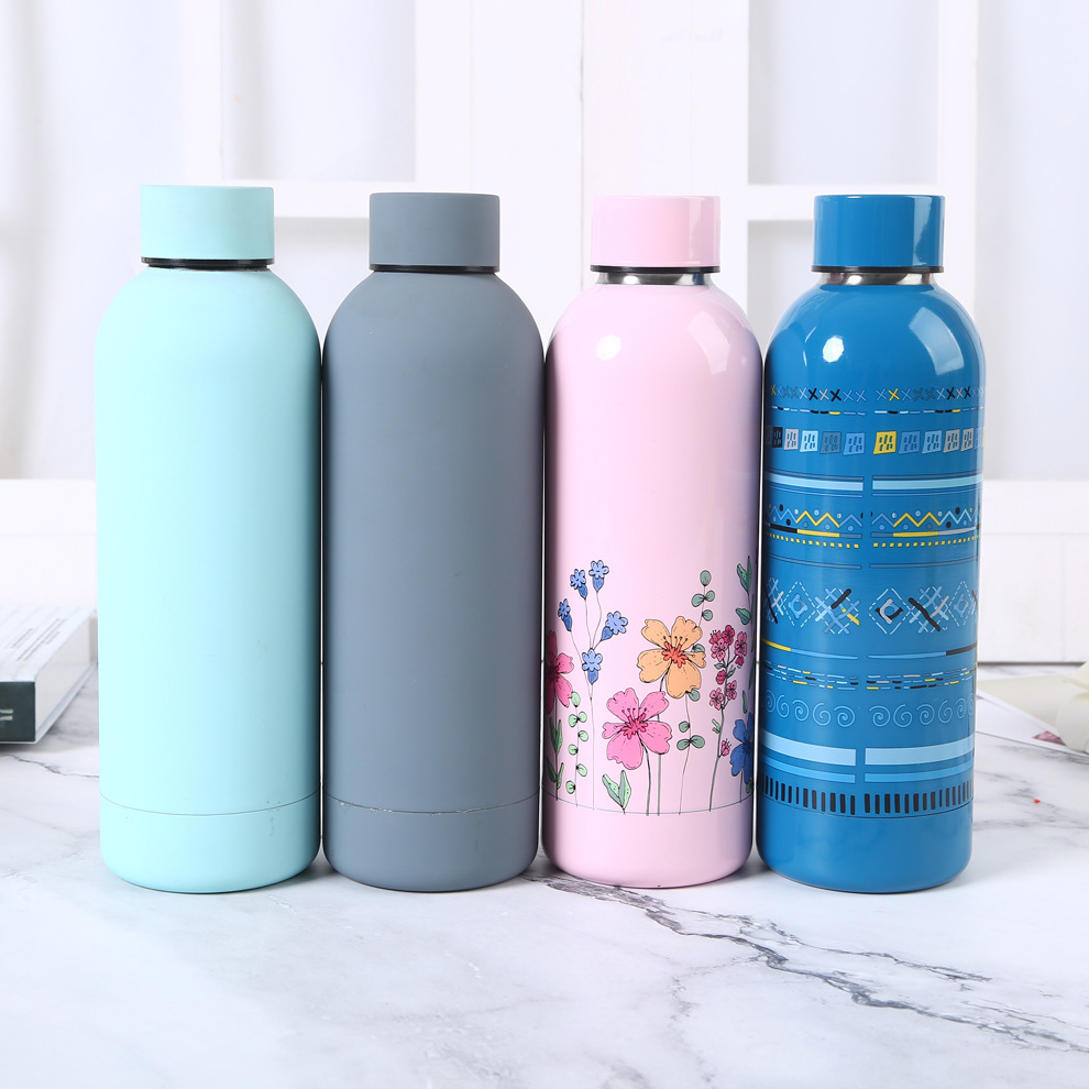 Stainless steel double-layer vacuum insulated cup, outdoor sports space cup, cross-border simple small-mouthed drinking cup pic 11