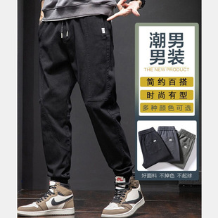 春夏款垂感长裤子男士宽松直筒秋春秋时尚工装休闲运动阔腿裤学生详情18
