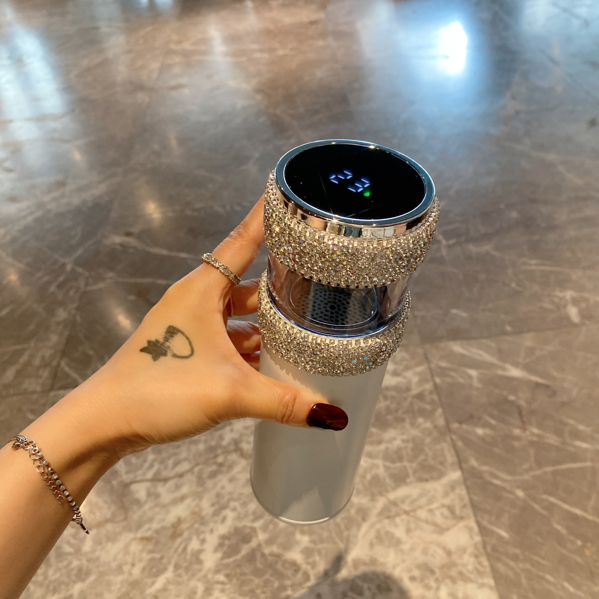 智能保温杯茶水分离泡茶杯高颜值轻奢镶钻316不锈钢水杯家用便携详情10