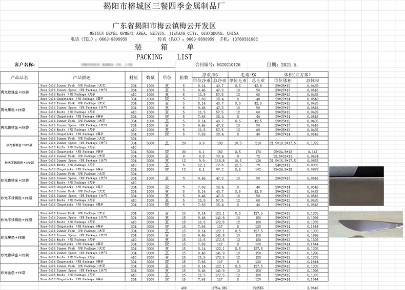 三餐跨境清单