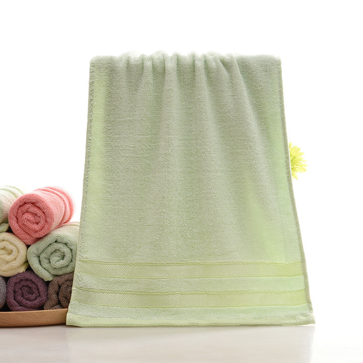 Wholesale of bamboo fiber double-segment towels, thickened household couple face towels, soft and absorbent multi-color towels for hair delivery pic 33