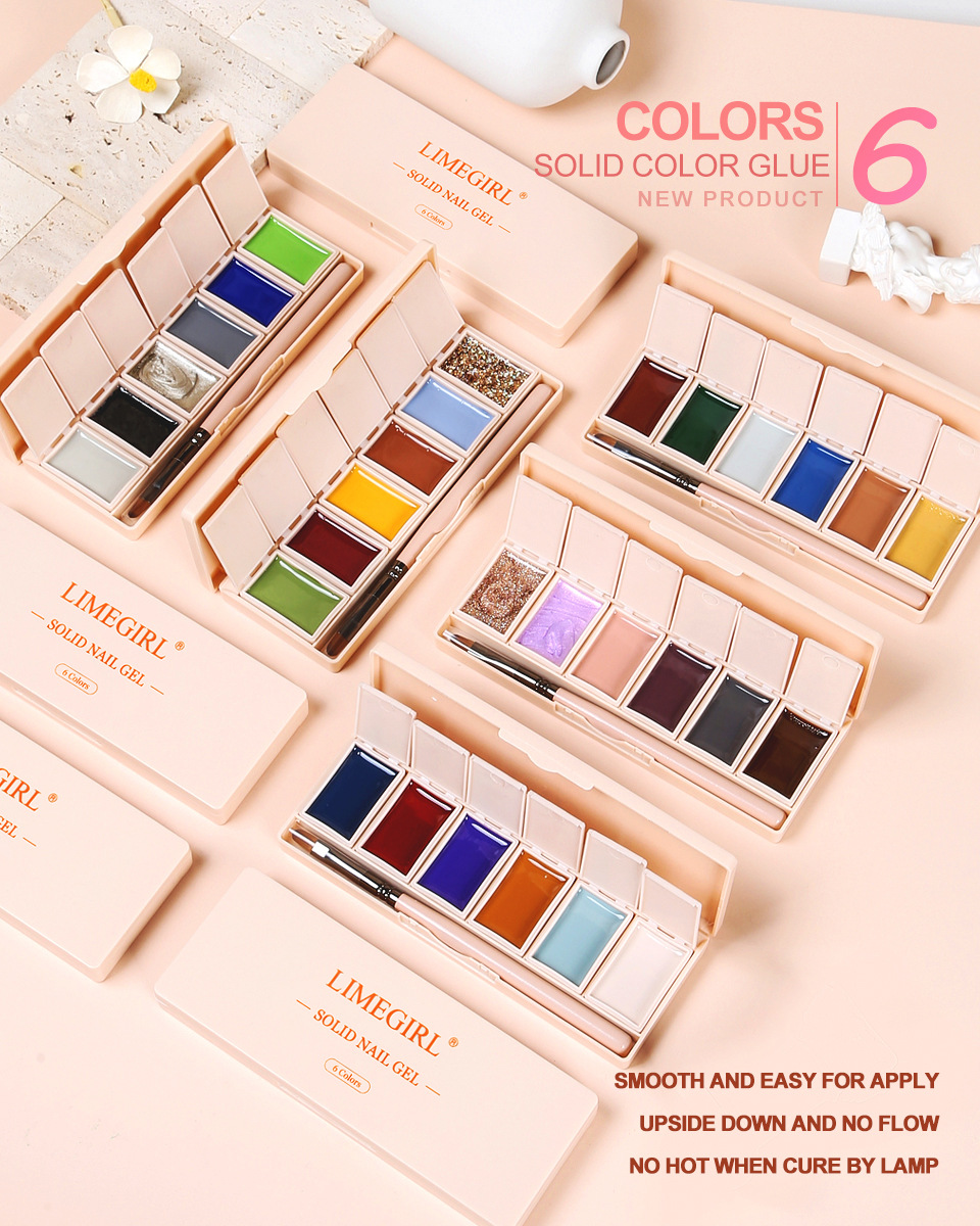 2022 New Product: 6-color cream Solid Gel Eyeshadow platter Set, Phototherapy nail Polish Gel set, exclusively for cross-border supply pic 12