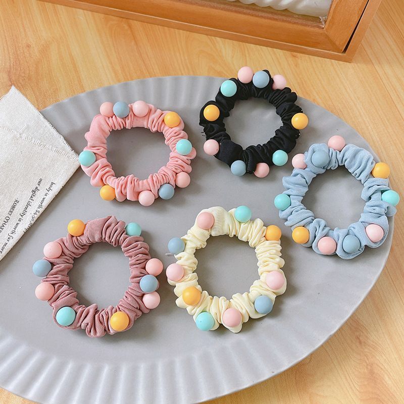 糖果色小肠发圈可爱少女森系头绳头饰丸子头皮筋马尾扎头发绳发饰详情3