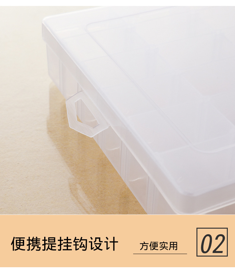 36-compartment detachable transparent plastic box, multi-functional desktop creative organization small box, DIY small item storage box pic 5