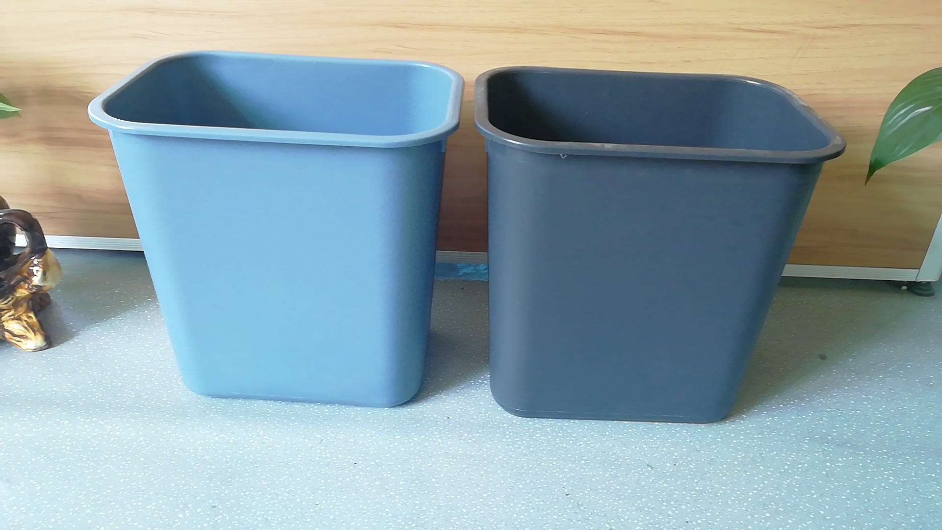 8L small square plastic trash can, 15-liter uncovered trash can for school, hotel, corridor classification, household, indoor and outdoor pic 12