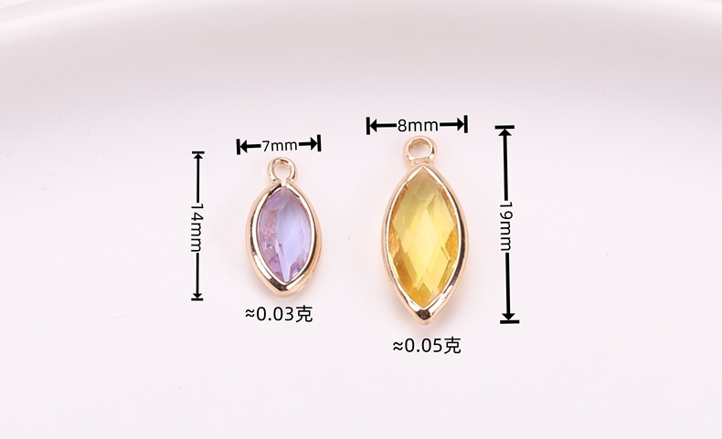 马眼铜包边水晶玻璃吊坠diy饰品配件双吊连接耳321312环发簪制作材料详情5