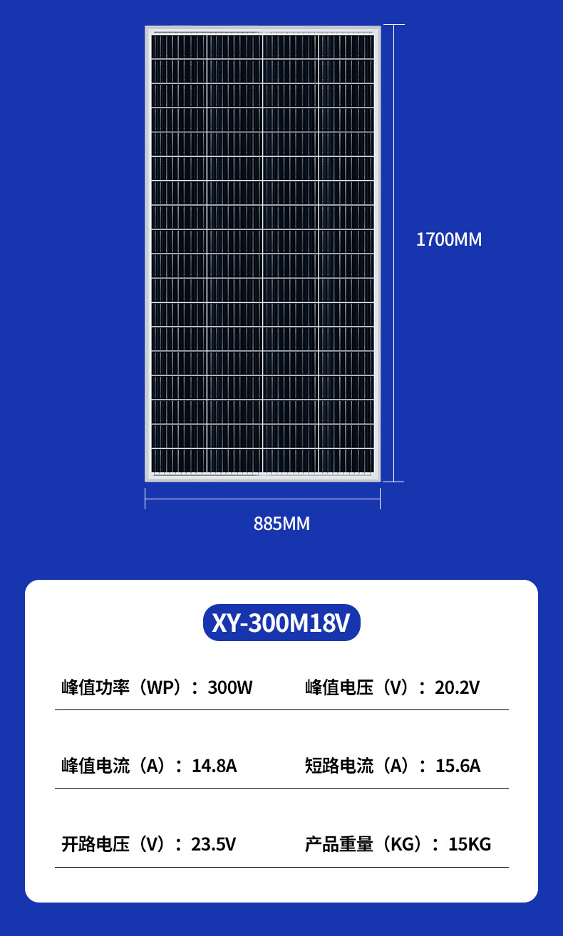 Solar panels: 20W-500W aluminum frame monocrystalline and polycrystalline photovoltaic power generation panels, household 12V - 36V solar panels pic 14