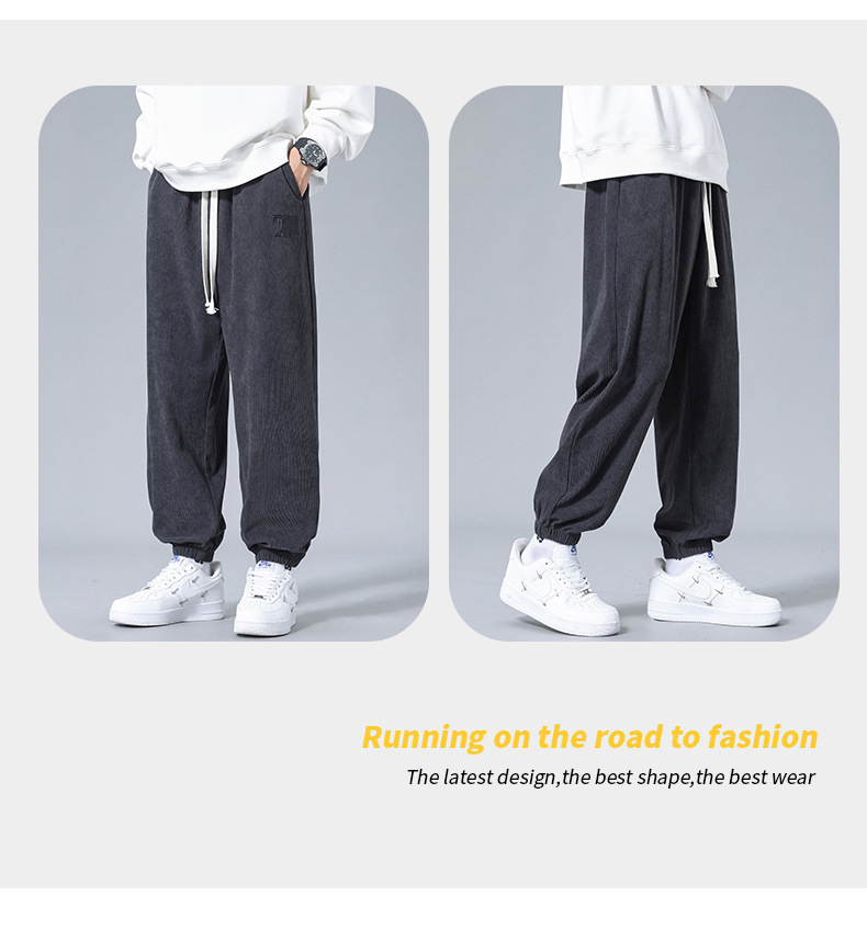 Pantalones hombre primavera otoño marca de moda holgada paquete de pies pantalones de estilo americano high street adolescente workwear casual pantalones deportivos pic 14