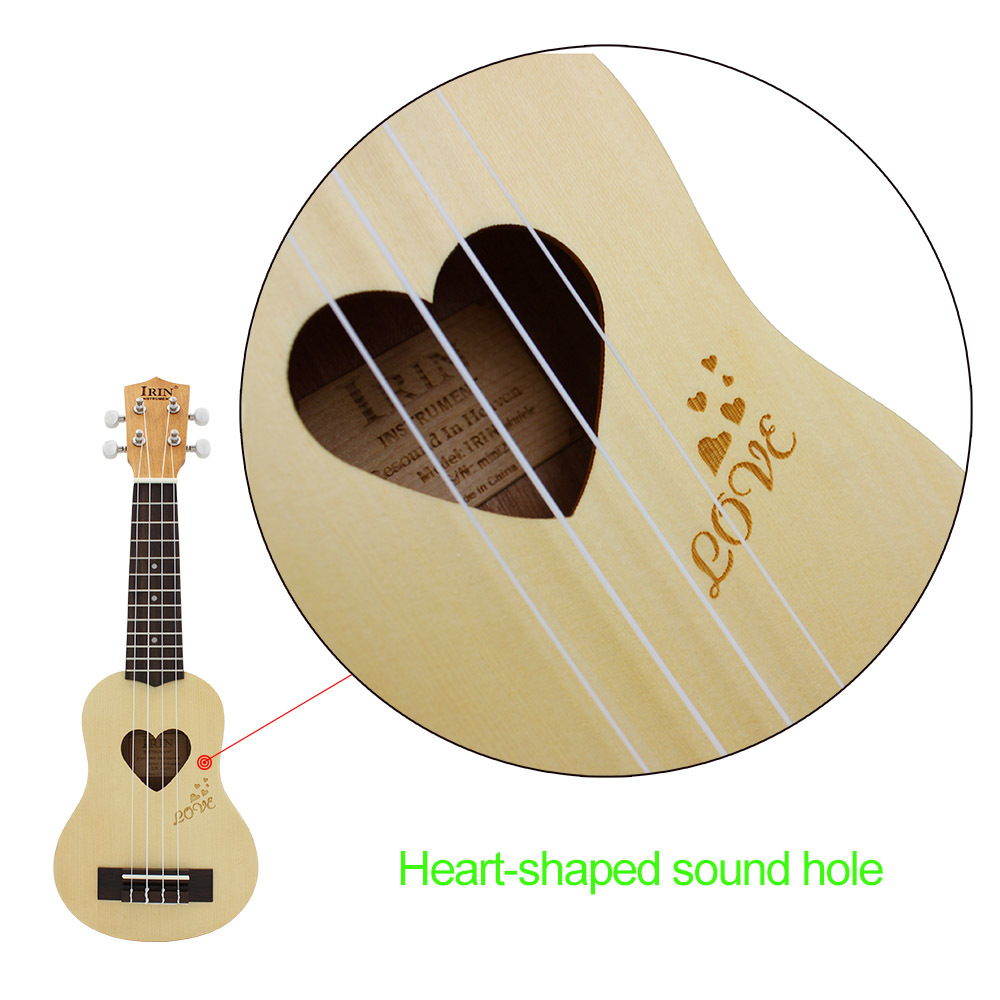 Оптовой IRIN17 ykulele heart в форме сердца укулеле, пара ukulele, дебютная четырехструнная гитара pic 6
