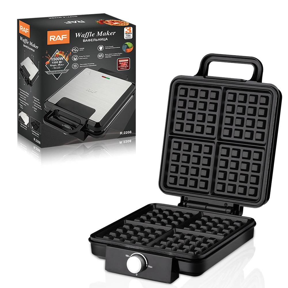 RAF cross-border European standard bread and breakfast machine, high-end multi-functional home hamburger waffle machine, four-compartment sandwich machine pic 5