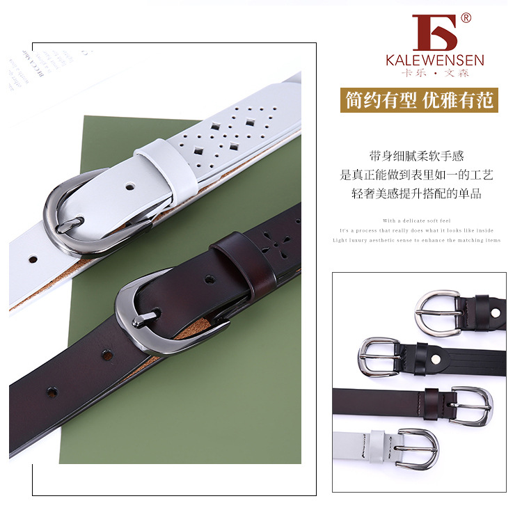 工厂批发网红皮带女仿古牛仔裤腰带简约时尚百搭韩版裙带四季通用详情3
