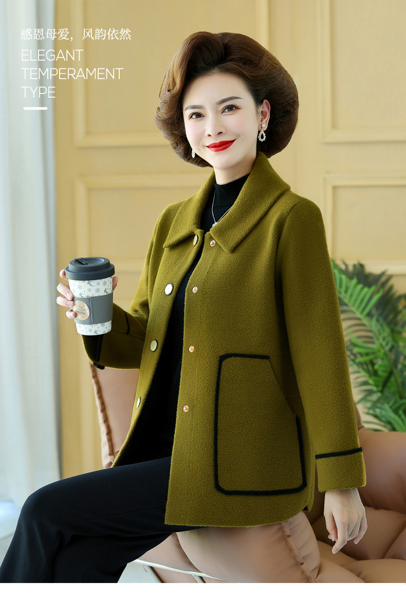 The 2023 new style of stylish knitted top for middle-aged mothers in autumn and thin base layer sweaters for middle-aged and elderly women in spring and autumn pic 31