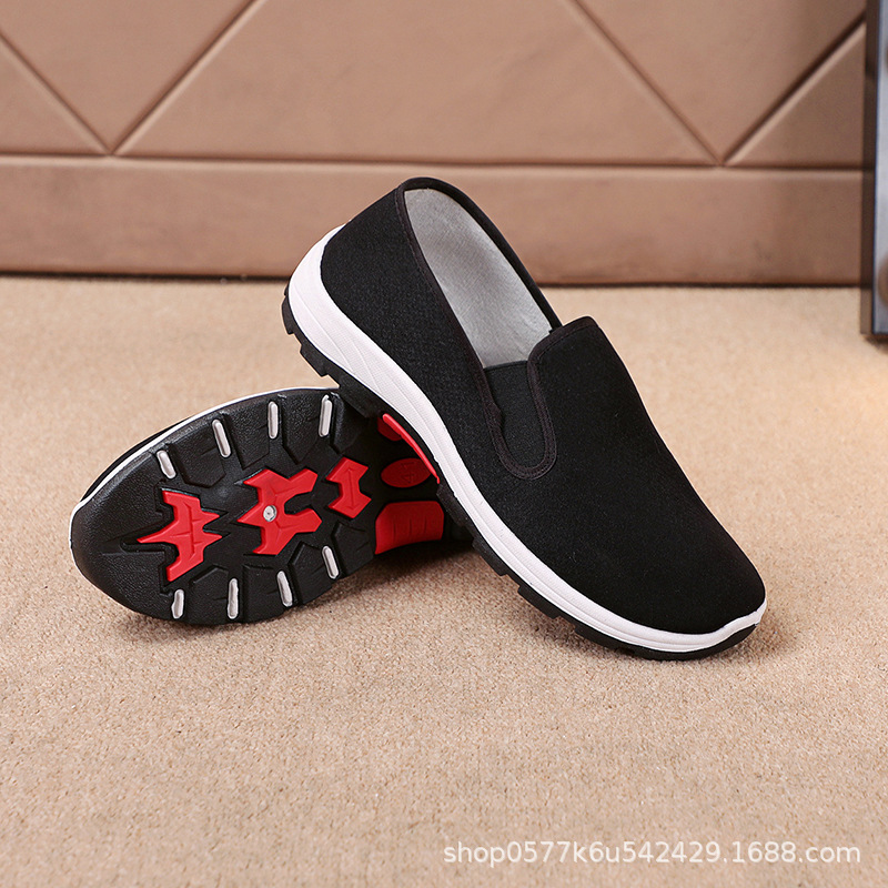 鞋子男黑布鞋中老年爸爸鞋布鞋男工地建筑防臭防滑工作鞋详情15