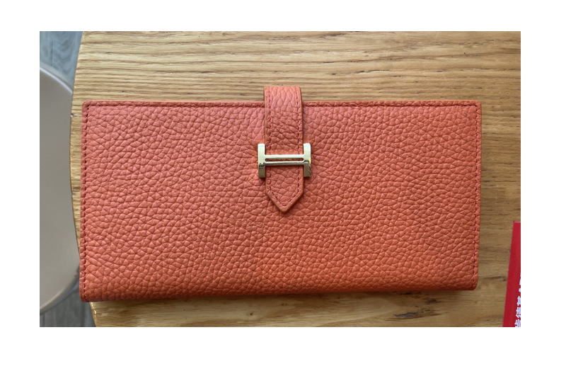 长款真皮女士钱包2024新款纯色大容量多功能折叠高档牛皮手机钱夹详情28