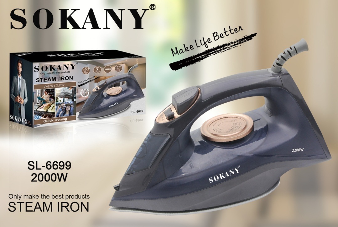 跨境SOKANY6699家用手持电熨斗蒸汽熨斗烫衣服熨烫机无线带座喷雾详情2