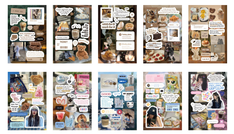 语闲切模贴纸书 漫游未完结系列 盐系古早风素材手帐谷子咕卡拼贴详情24