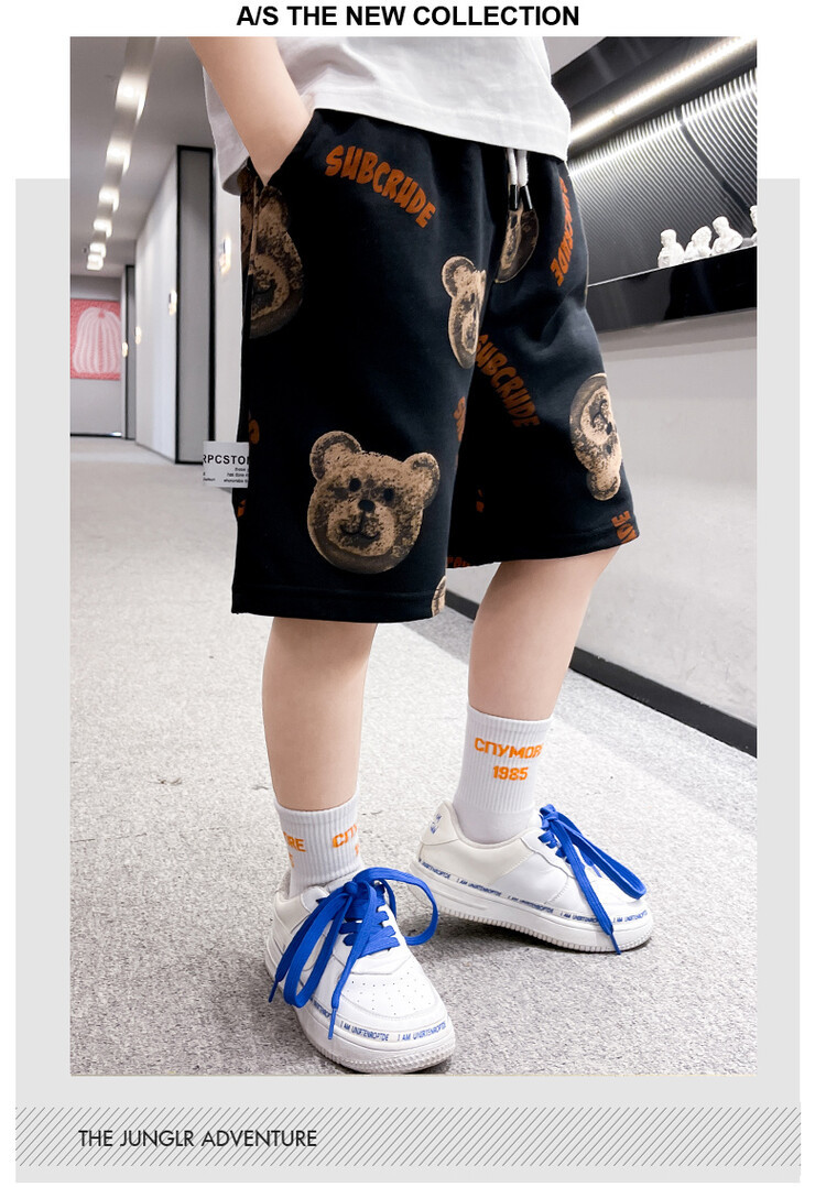 The 2022 new summer loose and stylish cotton capri shorts for boys are a trend of casual summer pants for middle-aged children pic 108