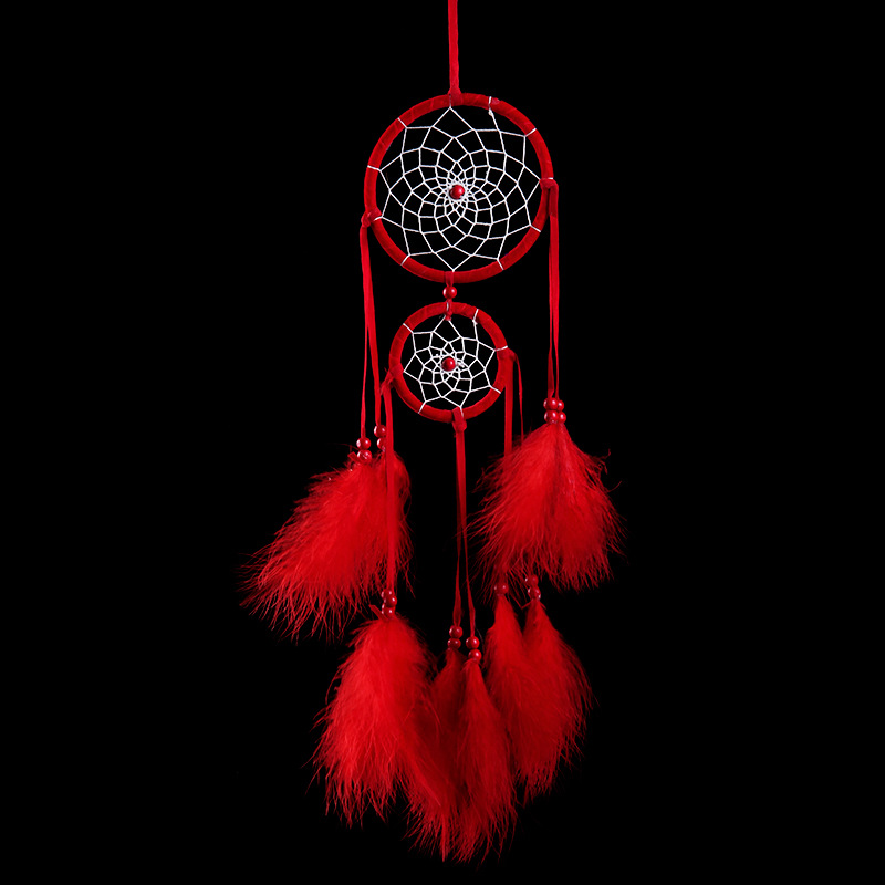 Factory wholesale pink double-disc dreamcatcher nets, home decoration dreamcatcher net pendants, creative wind chimes, dreamcatcher nets pic 16