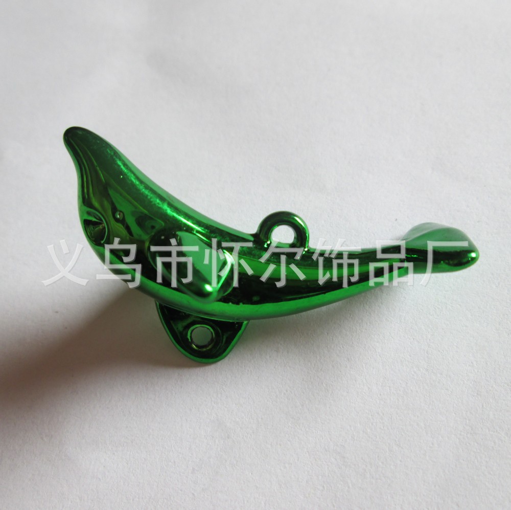 CCB电镀大孔珠 吊孔 塑料珠子合金配件 异形花 五角星 桃心珠子详情23