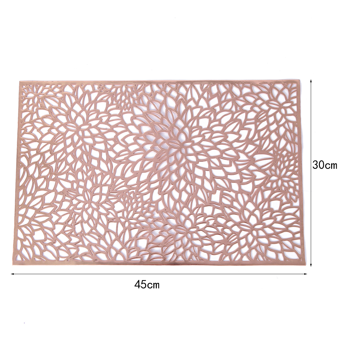 跨境欧式餐厅隔热西餐垫 镂空方形纯色咖啡杯锅具垫 碗餐具垫批发详情11