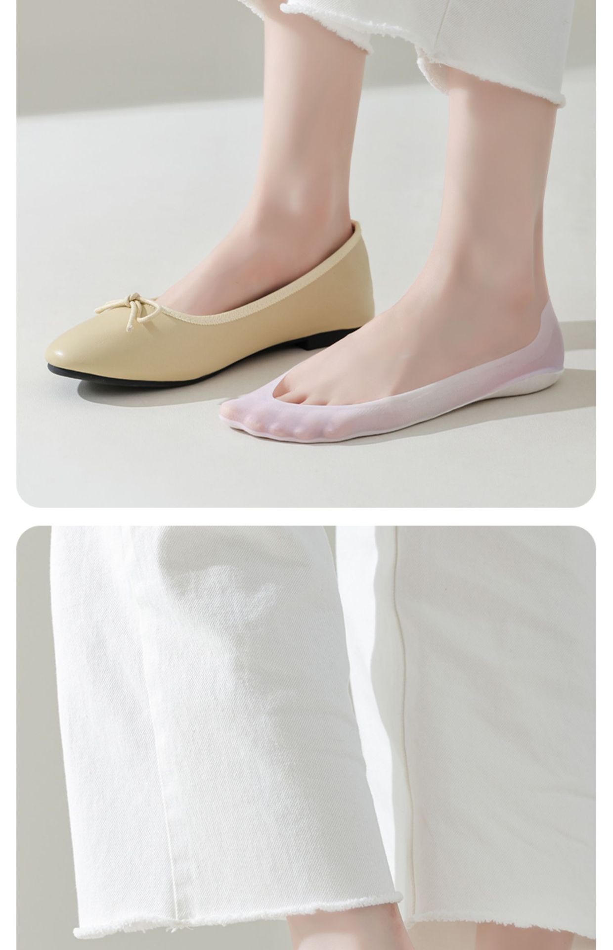 隐形袜女夏季超薄冰丝透气硅胶防滑浅口袜彩虹渐变色抗菌透气船袜详情18