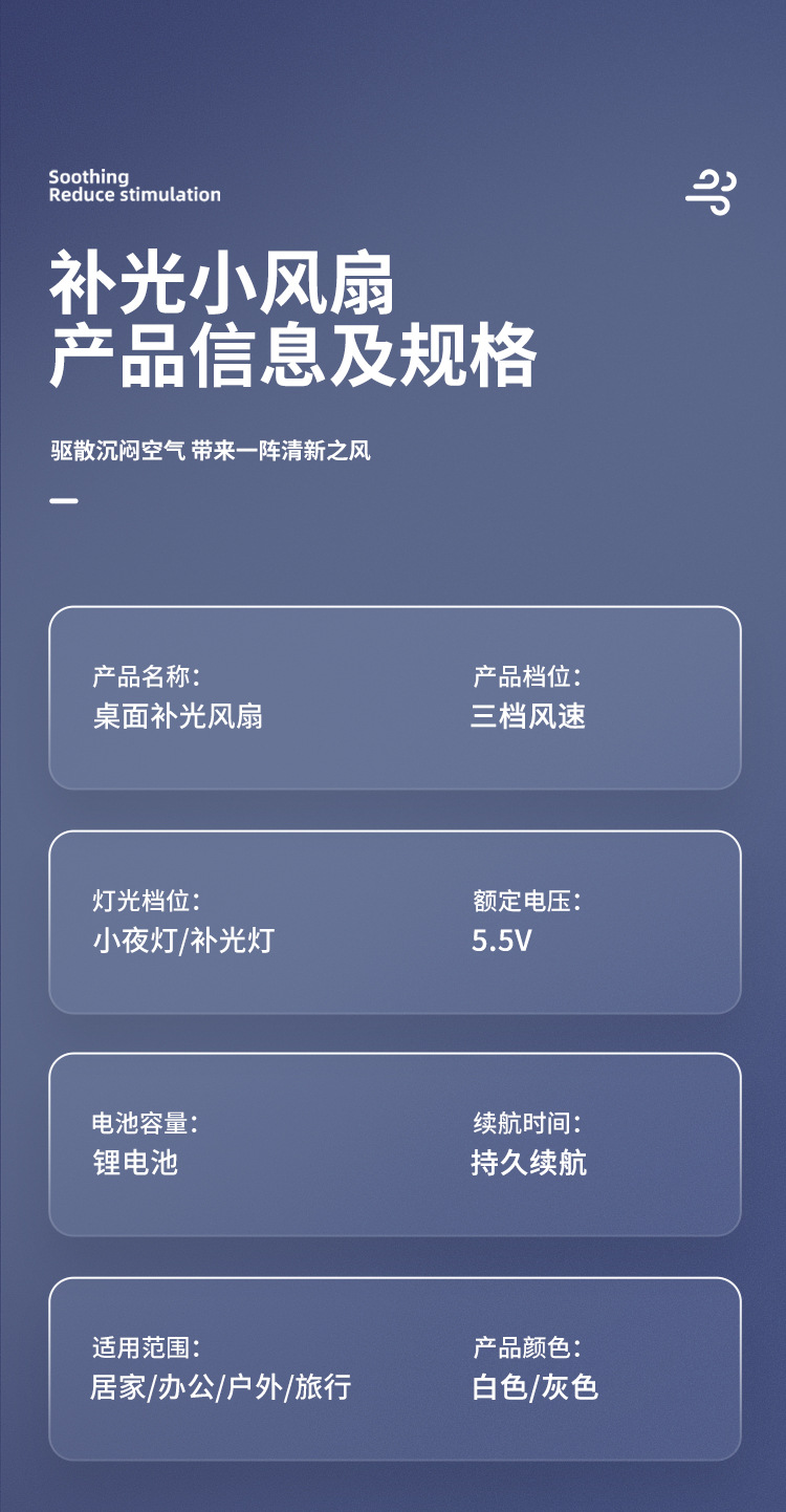 新款桌面小风扇迷你便携充电大风力usb家用台式风扇礼品一件代发详情14