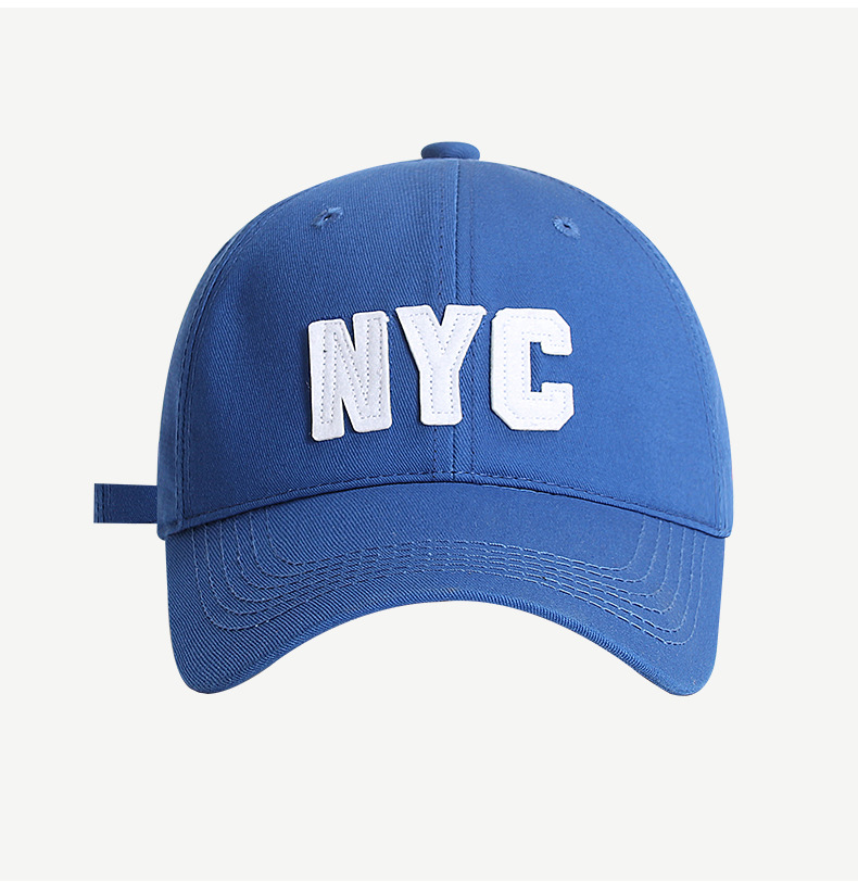 Gorra de béisbol de letras NYC para hombres y mujeres versión coreana de verano de la marca de moda multicolor pato tongue sombrero de pantalla pequeña cara de protección solar sombrero pic 15