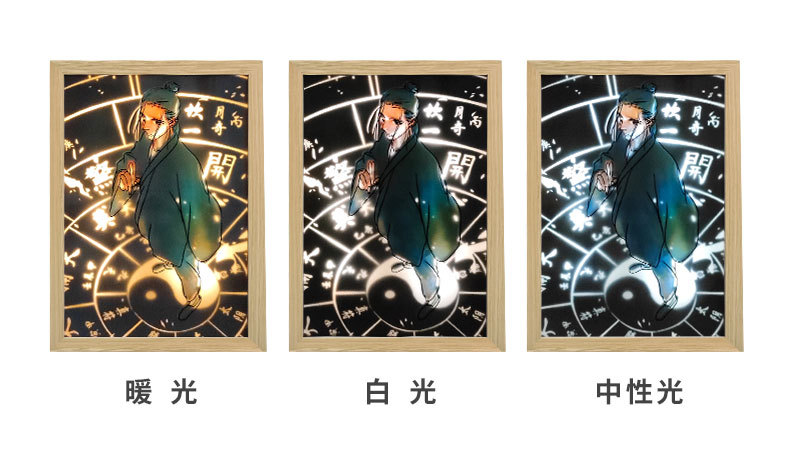 Wholesale of modern decorative paintings of the same style as those on Douyin and Kuaishou, which can be used for both display and hanging. diy creative light paintings pic 9