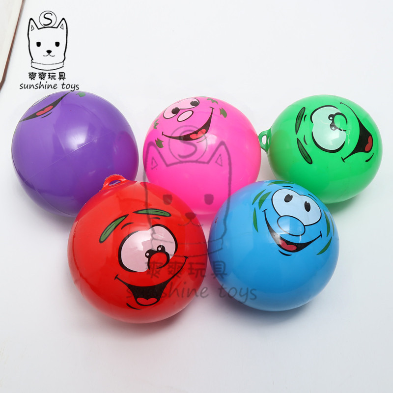 地摊货源9英寸带链儿童玩具练习足球拉绳充气PVC拍拍皮球跨境爆款详情27