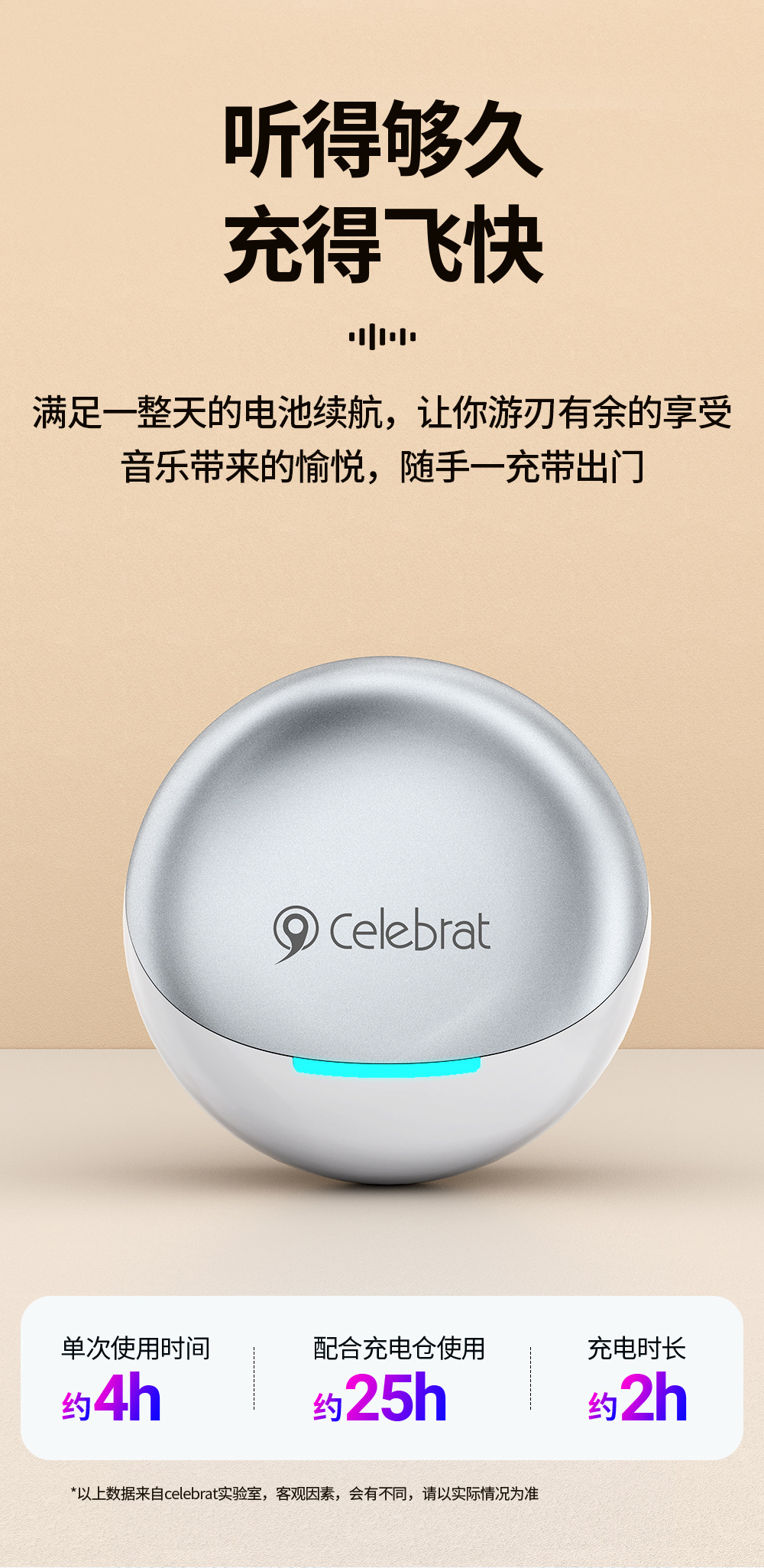 Celebrat新款私模TWS无线蓝牙耳机好音质手机重低音耳机工厂W61详情6