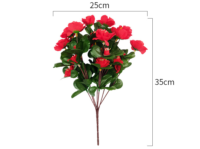 Artificial rhododendron flower bouquets, single dining table, Nordic decoration, green plants, living room placement, large-scale engineering decoration pic 4