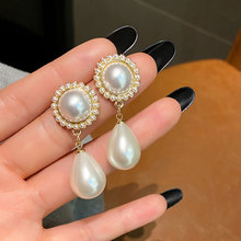 S925银针甜美ins风小兔子耳钉女珍珠花朵兔耳朵卡通可爱耳环耳饰详情6