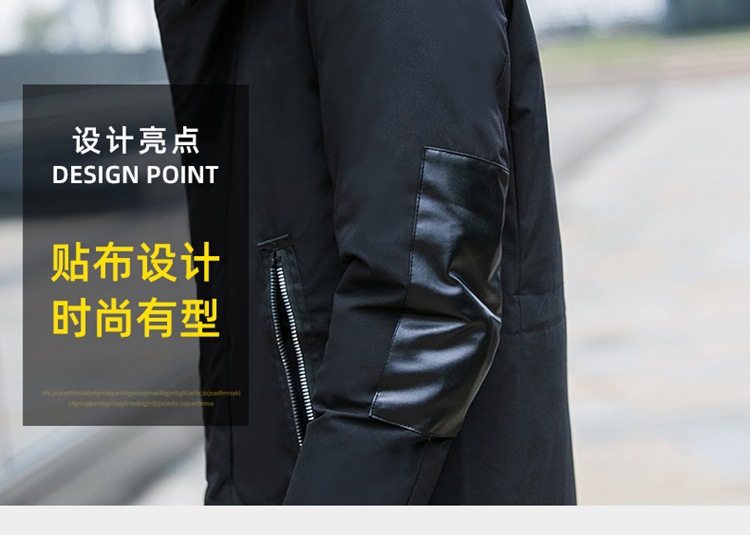 New winter thickened hooded slimming mid-sized down jacket for men, Korean youth fashion with a large fur collar, sent out 1780 pic 6