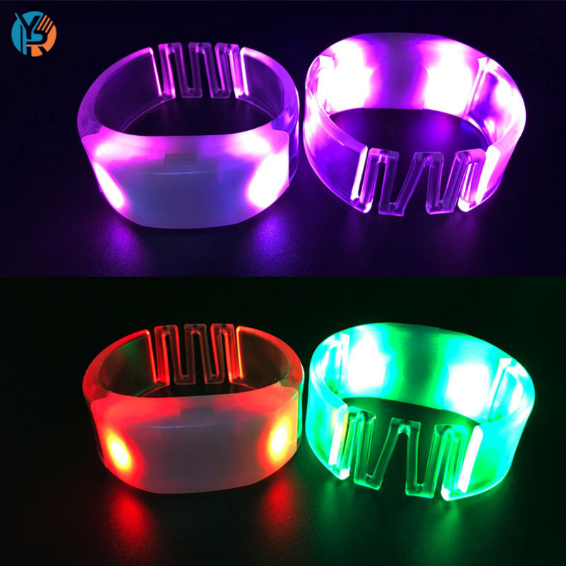 Factory wholesale led light-emitting wristbands, bar and party remote control fluorescent wristbands, concert spring light-emitting wristbands pic 2