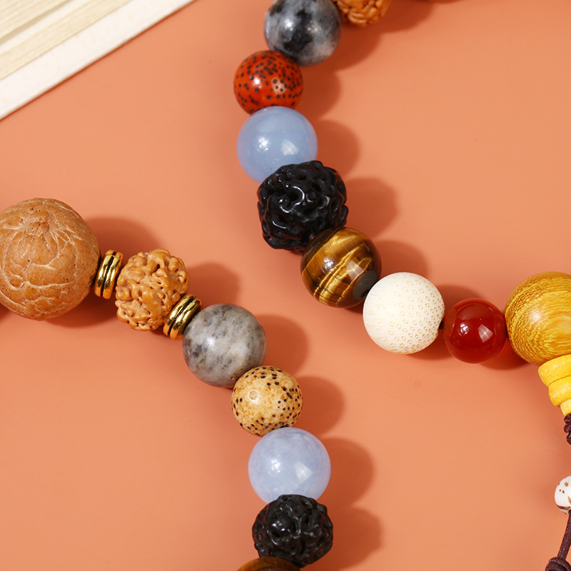 香灰琉璃朱砂十八籽菩提手串男单圈盘玩佛珠手链女小红书同款文玩详情17