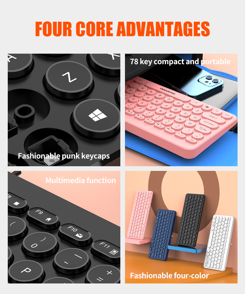 The K380 external keyboard for laptops, with retro round keycaps and silent keys, is a universal neutral keyboard for desktop laptops pic 16
