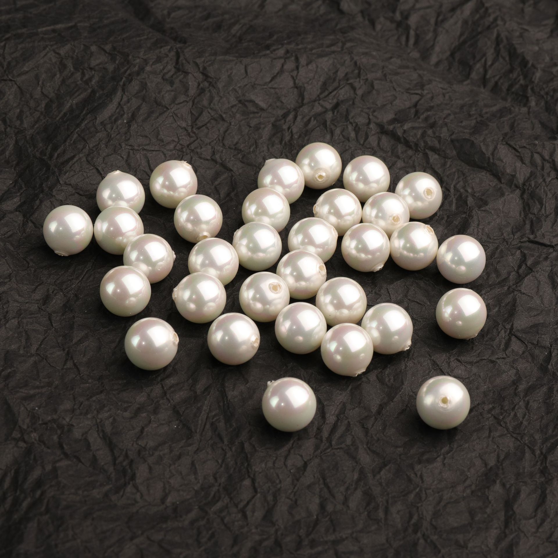Factory direct supply of large quantities of shells, pearls, 3-20mm in various colors, half-hole shells, round beads, DIY jewelry accessories, loose beads pic 1