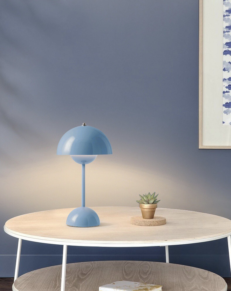 ins蘑菇花苞台灯北欧简约创意办公桌led夜灯卧室床头金属复古夜灯详情9