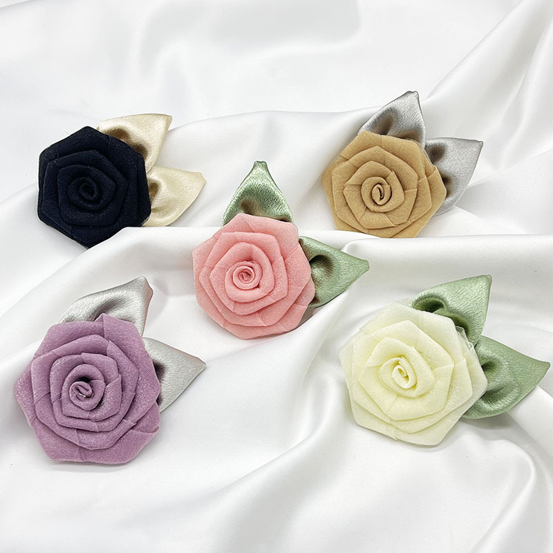Super fairy-like Korean-style tulip hair tie, bright silk screen, diy bow, rubber band, niche three-dimensional flower headwear accessory pic 6