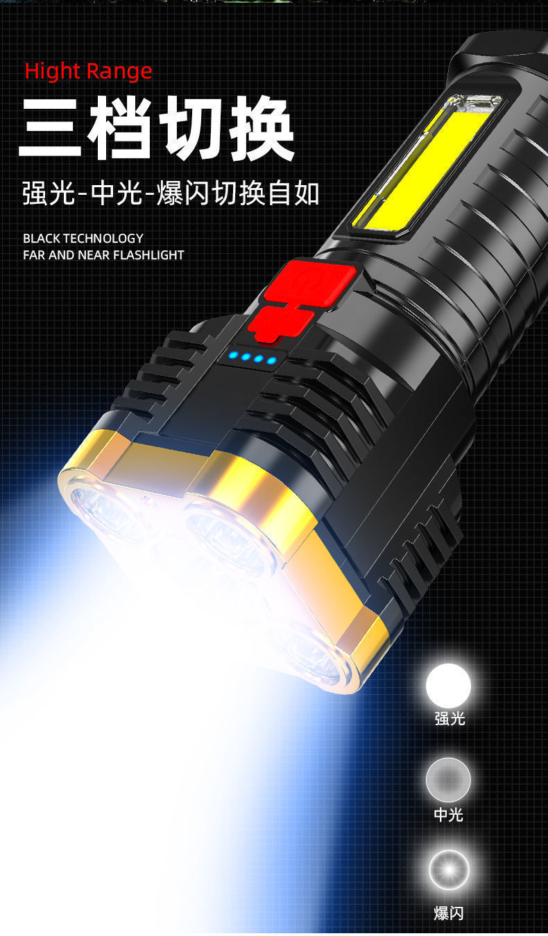义乌闪电鹰迷你手电筒小强光便携户外可充电超亮cob工作灯多功能详情23