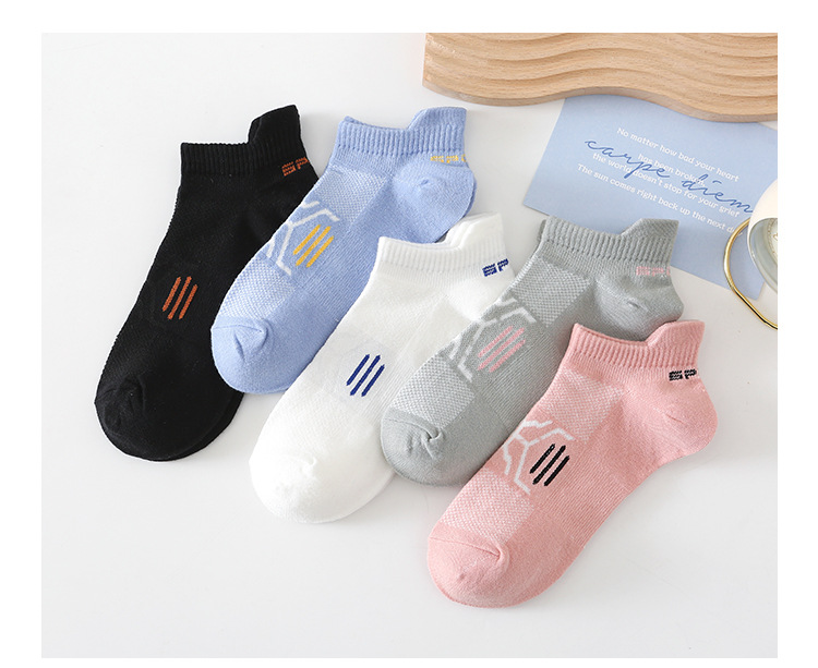 袜子女春夏季网眼女船袜脚底橡筋短筒女袜后跟提耳护脚短袜吸汗详情2