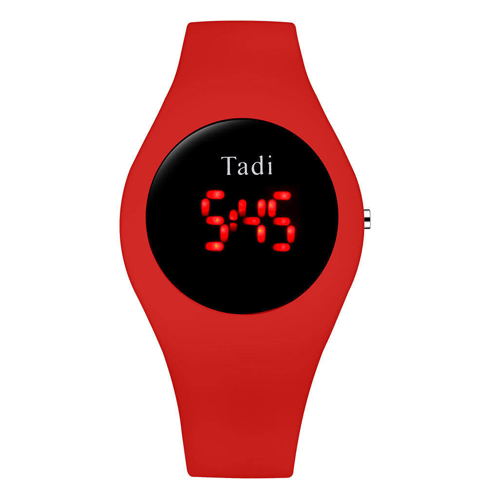 Tadi brand fashionable silicone student quartz watches, AliExpress best-selling silicone bright screen digital watches wholesale pic 7