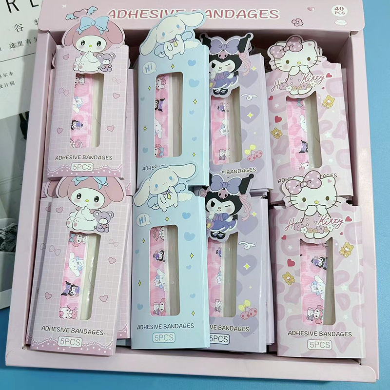 Sanrio Kuromi Band-aid box set: 5 pieces of waterproof and breathable band-aids for students and children, wound patches, and hemostatic patches pic 13
