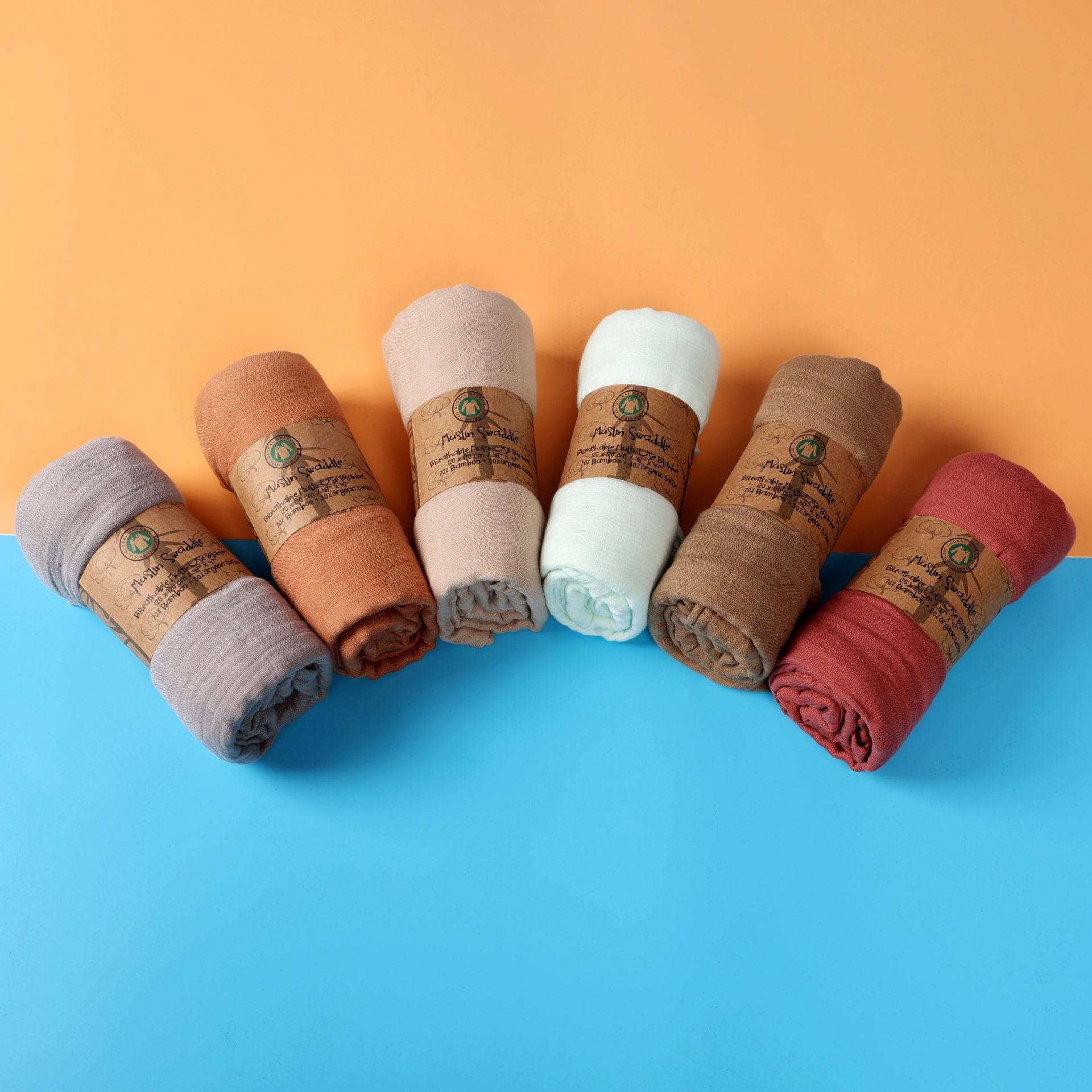 Best-selling bamboo cotton dyed gauze bath towels on Instagram and Amazon, muslin baby wraps, baby blankets, and plain quilts pic 6