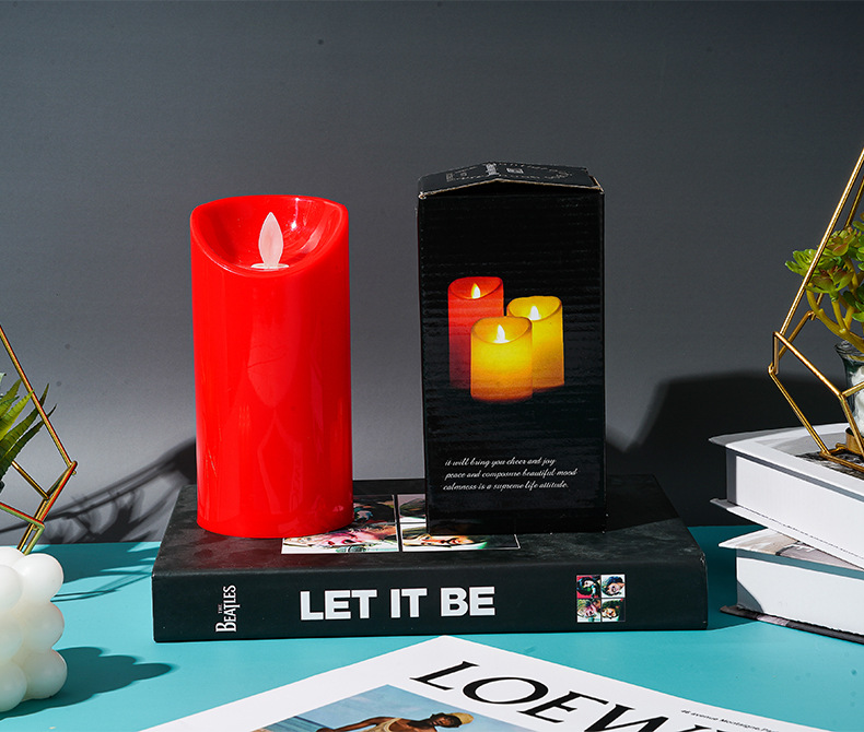 Wholesale of festive red electronic candles, led simulation swing large candle lamps, and household plastic candle lamps from the manufacturer pic 7